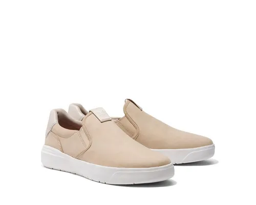 Timberland Seneca Bay LOW SLIP ON SNEAKER - Beige 42 EU - Sportlicher Sneaker aus hochwertigem Nubukleder, mit runder Schuhspitze und Gummisohle für optimalen Komfort und Halt im Alltag.