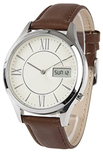 Zeit-Bar Funk-Armbanduhr Herren, Edelstahl mit Datumsanzeige