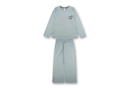 Sanetta Mädchen Schlafanzug, lang - Teens, Slogan Print - Kinder-Nachtwäsche, bequemes langes Pyjama-Set aus 100% Baumwolle mit coolem Slogan Print für angenehmen Tragekomfort und stylischen Schlaf!