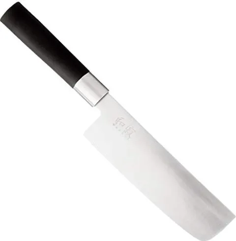 KAI Asiamesser Wasabi Black Nakiri 6716N - Küchenmesser aus hochwertigem 1K6 Edelstahl, perfekt für präzises Schneiden von Gemüse, hergestellt in Japan für höchste Qualität.