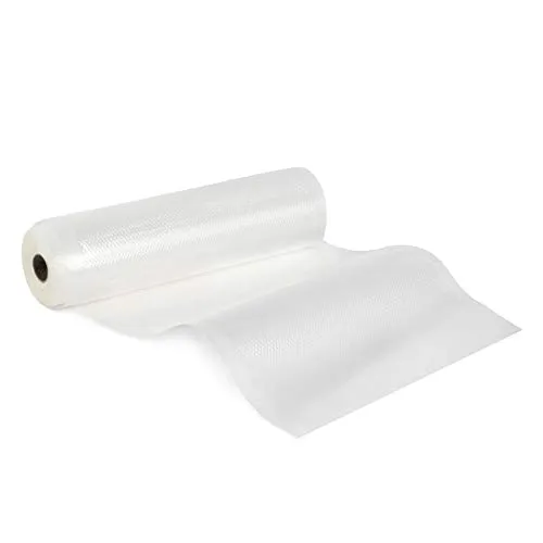 Vakuumrollen 20 x 600 cm - Vakuumbeutel mit durchgehend geriffelte Prägestruktur - mit Pappkern - Material: PA/PE mehrlagig, transparent, farblos 2