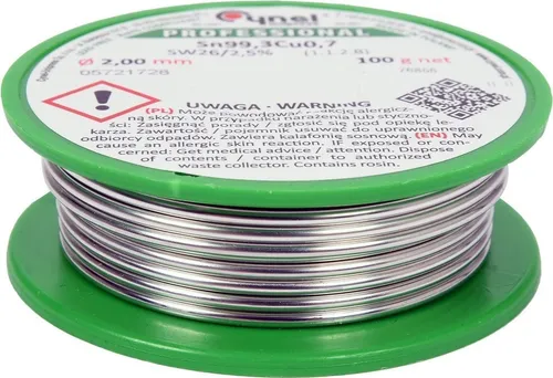 Bleifrei-Bündel 2mm 100g - No_Name - Hochwertiges bleifreies Lot für präzises Löten in der Elektronik. Ideal für manuelles und automatisches Löten, erfüllt die RoHS-Vorgaben und bietet eine zuverlässige Verbindung.