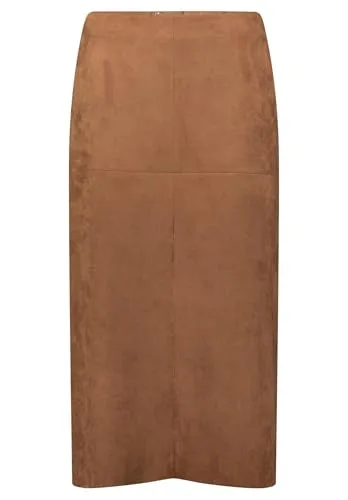 Betty Barclay Midirock mit Gehschlitz in Cognac, Größe 36 - Röcke - Bequemer Midirock mit Stretch-Anteil für optimale Bewegungsfreiheit und einem eleganten Gehschlitz, ideal für vielseitige Kombinationen.