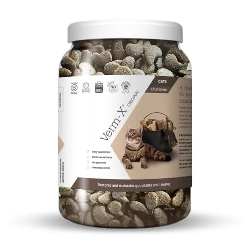 Verm-X ​​Herbal Crunchies für Katzen - 1 kg tub - Clear, Unisex, VMX0015
