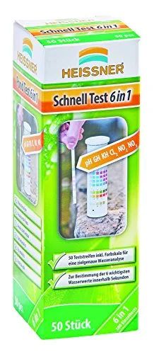 HEISSNER TZ791-00 Schnell-Test-Set 6-in-1 pH, GH, KH, CL, NO2, NO3