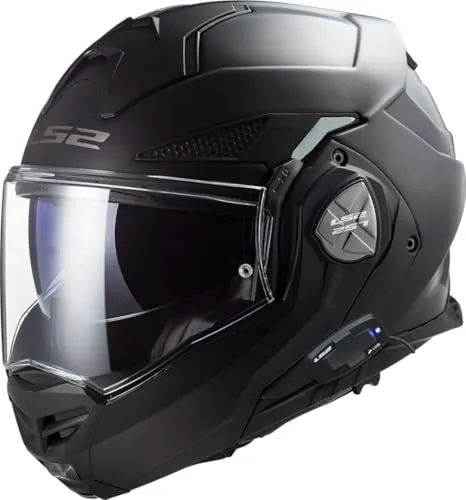 LS2 FF901 Advant X - Intercom 4X Bundle, schwarz, Größe 2XL - Motorradhelm mit 180° rotierendem Kinnbügel, kratzfestem Visier und Pinlock Max Vision Vorbereitung für optimalen Fahrkomfort.