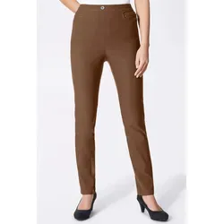 Webhose CLASSIC BASICS, Damen, Gr. 46, Normalgrößen, braun (toffee), 72% Viskose, 25% Polyamid, 3% Elasthan, unifarben, lang, Hosen