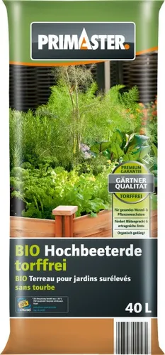 Produktbild Primaster Bio Hochbeeterde 40 L torffrei Erde
