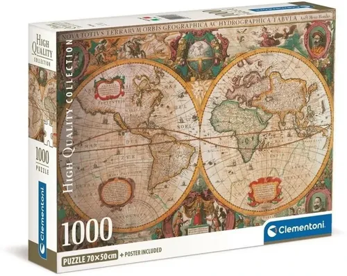 Clementoni 39706 Collection Old Map - 1000 Teile Puzzle, umweltfreundlich hergestellt in Italien, perfekt für Puzzle-Fans