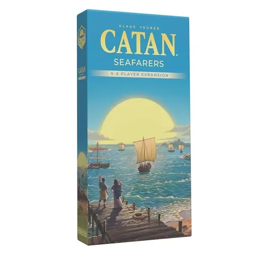 CATAN Seafarers Brettspielerweiterung für 5-6 Spieler (6. Auflage) Fügen Sie mehr Spieler zu Ihrem Abenteuer hinzu, Strategiespiel für Kinder und Erwachsene, Alter 12+, 3-6 Spieler, 60-90 Minuten