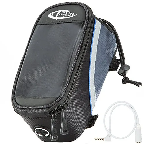 tectake® Handy Fahrradtasche, Fahrrad Rahmentasche, Fahrradtasche Rahmen, Handyhalter wasserabweisend, Handyhalterung, Fahrrad Tasche als Rennrad Zubehör, für e Bike oder Mountainbike