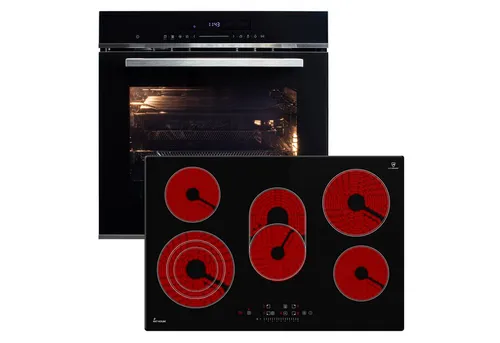 KKT KOLBE Autarkes Herdset | 60cm Einbaubackofen EB8017ED & 77cm Glaskeramikkochfeld CH7705RL