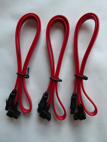 Poppstar 3x 50cm S-ATA 3 HDD SSD Datenkabel Stecker gerade auf gewinkelt 1008151