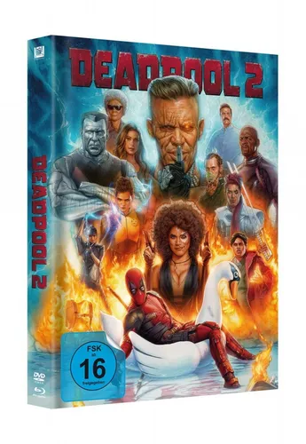 Deadpool 2 - Super Duper Cut + Kinofassung / Mediabook Swan # BLU-RAY+DVD-NEU