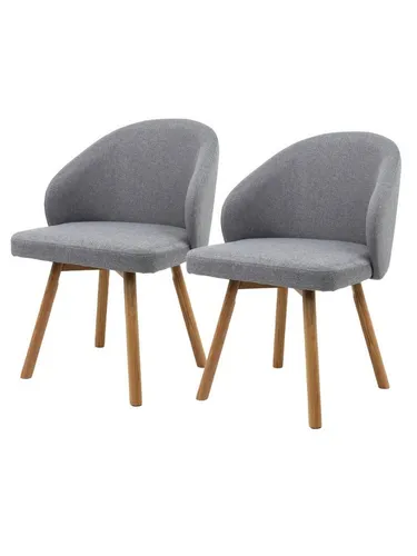 holz4home® Esszimmerstuhl 2er Set Wohnzimmerstuhl I Stuhl Gepolstert mit Beinen aus Eichenholz