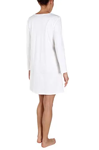 Féraud Damen Nachthemd 3883011 – Elegantes Sleepshirt in Elfenbein - Nachthemden für Damen, langärmelig und elegant, aus hochwertigem Interlock-Stoff für optimalen Tragekomfort.