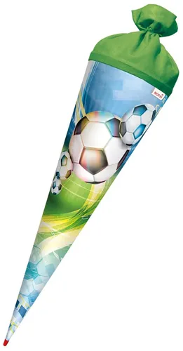 Roth Schultüte 70cm Fußball rund - Ideale Schultüte für kleine Sportfans - Schultüte mit Fußball-Design, 70 cm lang, perfekt für den Schulanfang und begeistert kleine Sportler mit einem hochwertigen Filzverschluss.