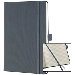 SIGEL Notizbuch Conceptum ca. DIN A5 kariert, dunkelgrau Hardcover 194 Seiten, 1 St.