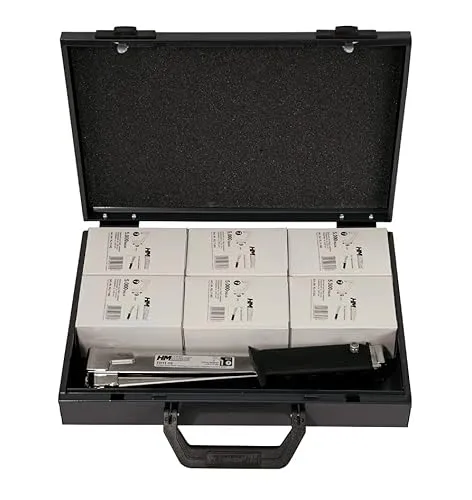 HM Hammertacker-Set TH-K8 im Koffer mit 30.000 Klammern in schwarz von HM Müllner