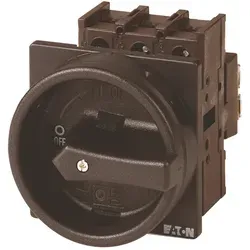 EATON Hauptschalter P1-32 mit STOPP-Funktion - Drehschalter für sichere Stromtrennung, 3-polig, abschließbar in 0-Stellung, Schutzart IP65 und hohe Bemessungsleistung von 15 kW.