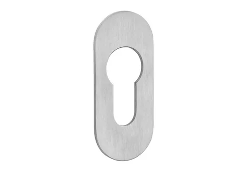 SO-TECH® Türbeschlag selbstklebende Edelstahl Tür-Rosetten mit 3M-VHB-Klebepad (1 St), PZ-Kleberosette oval 65 x 28 x 2 mm satiniert