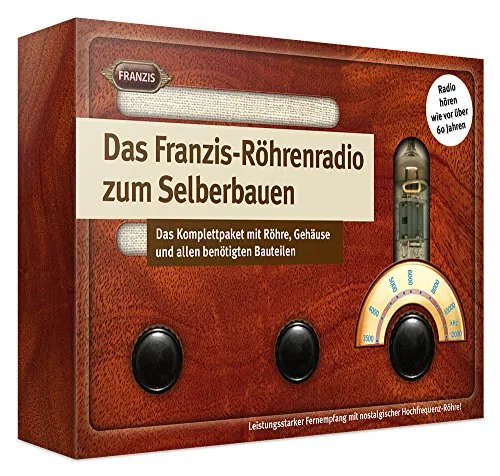 Franzis 67041 – Das Röhrenradio zum Selberbauen – Radio hören wie vor 60 Jahren, Komplettset inkl. 16-seitigem Handbuch (Lötbausatz)
