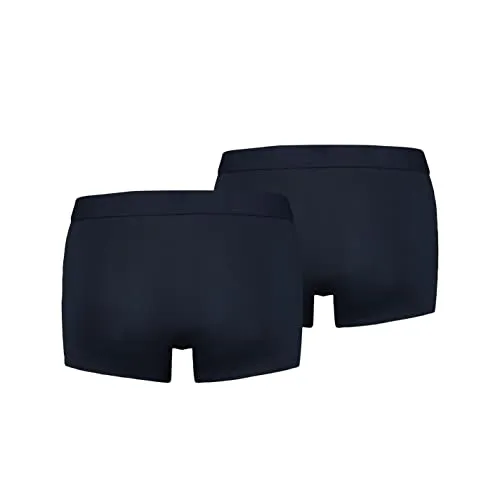 Levi's Herren Solid Basic Trunk 2P Boxershorts, Blau (Navy 321) - Herren-Boxershorts aus super weichem Baumwollstretch, mit bequemen, elastischen Bund und stilvollem Levi's Logo-Detail für optimalen Tragekomfort.