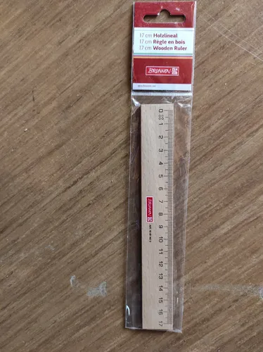 Brunnen Lineal 17 cm Lineal unzerbrechlich Holz Holzlineal von BRUNNEN