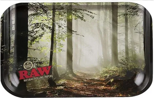 RAW® Dreh Tablett Rolling Tray small Smokey Forest Drehunterlage Stopfunterlage