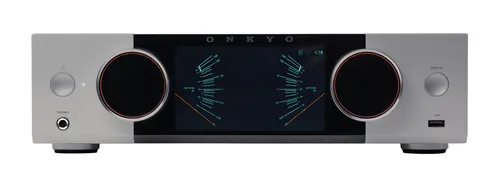 Onkyo Muse Y-50 Streaming-Vollverstärker (silber) - Leistungsstarker Streaming-Vollverstärker mit 250 Watt für beeindruckenden Klang. Ausgestattet mit Hi-Res Audio, Onkyo Room EQ und 8K-HDMI für ein erstklassiges Hörerlebnis.