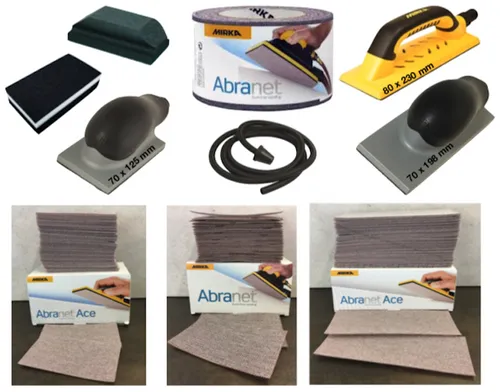 MIRKA ABRANET Schleifstreifen 80 x 230 mm P180, VPE 50 Stück - Hochwertige MIRKA ABRANET Schleifstreifen für nahezu staubfreies Schleifen. Ideal für Lacke, Kunststoffe und Holz. Effiziente Staubabsaugung dank innovativer Netzstruktur für ein sauberes Arbeitsumfeld.