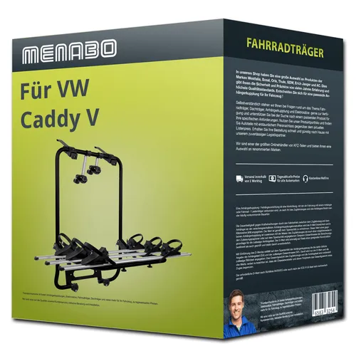 Menabo Fahrradträger Shadow Caddy black für VW Caddy