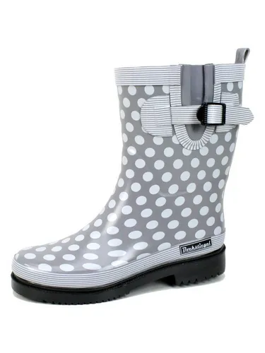 Bockstiegel Damen Gummistiefel Dorin - Stylische Regenstiefel mit Punkten - Wanderschuhe mit wasserdichtem Gummi-Obermaterial, rutschfester Sohle und kälteisolierender Einlegesohle für warmen Tragekomfort.