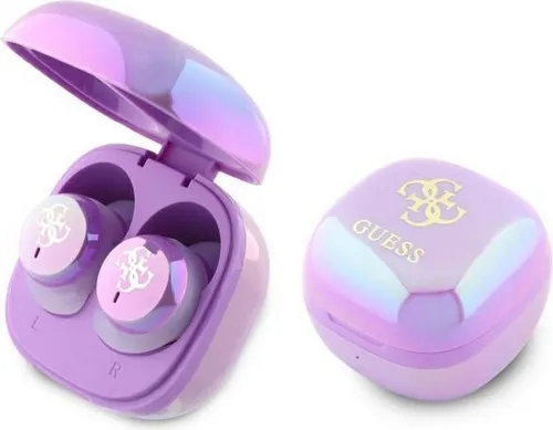 GUESS drahtlose Ohrhörer bluetooth TWS GUTWSJ144ESU (Mini Iridescent 4G gedrucktes Logo) lila