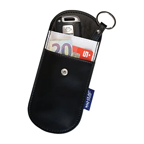 HMF 3401-02 RFID Schutzhülle für Autoschlüssel und Kreditkarten | 13,0 x 8,5 x 1,2 cm | Schwarz
