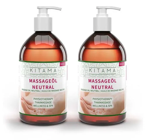 Kitama Massageöl Neutral & Soft für Physiotherapie Thai-Massage Spa Wellness 1-Liter, Ohne Duft