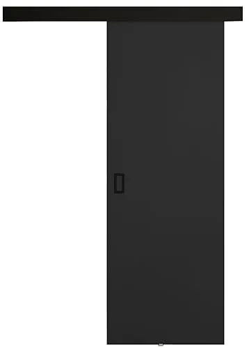 KIER FURNITURE Schiebetür Komplettset WERDI 70 - Innentüren Komplettset - Wohnzimmer Schiebetür - Modern Schiebetüren - Sliding Door - Tür Esche Dunkel 76x205x1,6 cm