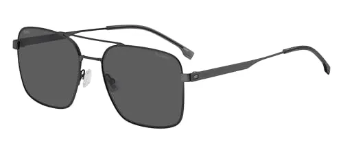 HUGO BOSS BOSS 1695/S SVK Matte Ruthenium Black Herren Sonnenbrille - Herren Sonnenbrille mit stylishen matten Rahmen in Ruthenium Schwarz, ideal für jeden Anlass und perfekten UV-Schutz.