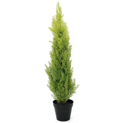 Kunstbaum Künstliche Zypresse Spring im Dekotopf 90cm - Wetterfest & Pflegeleicht - Künstliche Zypresse mit einer Höhe von 90 cm, ideal für die Festtags-Dekoration. Wetterfest und pflegeleicht, bringt sie frisches Grün in Ihr Zuhause.