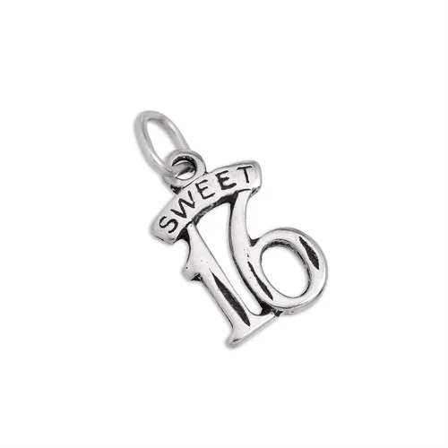 Sterling Silber Sweet 16 Geburtstags Charm Ohrhänger