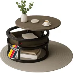 Couchtisch Swing Grau mit verstellbarer Tischplatte von Coemo