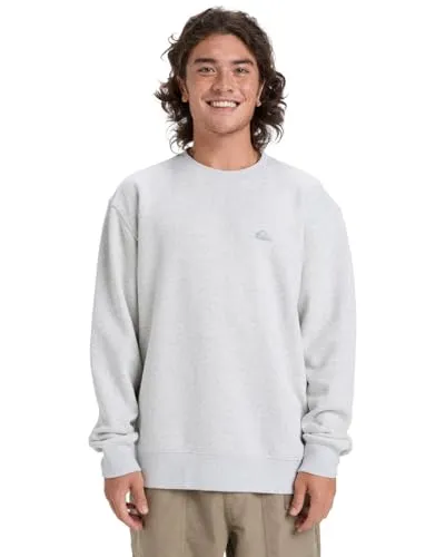 Quiksilver Sweatshirt Salt Water für Herren - Bequemes Quiksilver Sweatshirt aus hochwertigem Walkfrottier mit gebürstetem Innenfutter. Ideal für lässige Outfits, bietet es perfekten Komfort und stylische Details wie eine Bruststickerei.