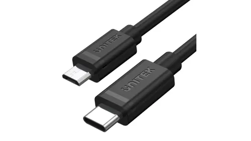 Kabel USB Unitek USB-C - microUSB 1 m Czarny (Y-C473BK)