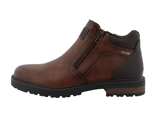 Romika Herren Stiefel Warmfutter Boots Braun, Größe 43 EU - Wanderschuhe für Herren mit Tex-Membrane für trockene Füße, seitlichem Reißverschluss für einfaches An- und Ausziehen und rutschfester Laufsohle – ideal für den Winter.