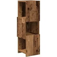 vidaXL Eckschrank Altholz 25,5x25x80cm - Platzsparendes Design - Moderner Eckschrank aus robustem Holzwerkstoff, ideal für kompakte Wohnräume. Praktische Stauraumfunktionen und stilvolles Design bringen frischen Wind in dein Zuhause.