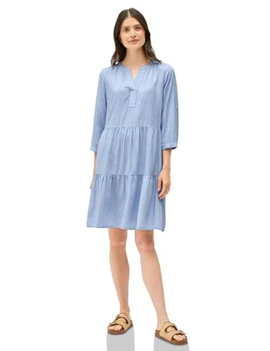 Cecil Damen Gestreiftes Volant-Kleid in blau von CECIL