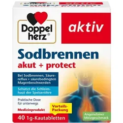 Doppelherz Sodbrennen Akut+protect Kautabletten von Queisser Pharma