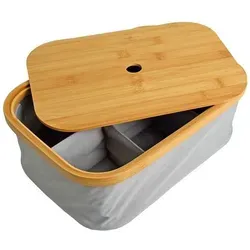 Bambuskorb Aufbewahrungskorb 6-fach Unterteilung faltbar Aufbewahrungsbox Bambus