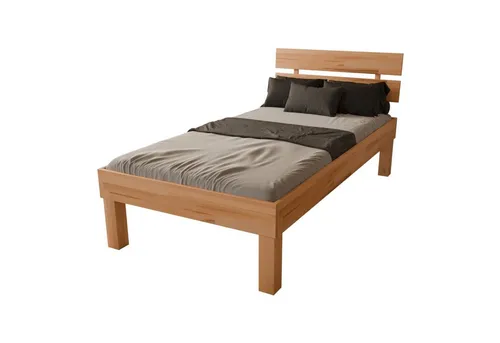 MeinMassivholz Holzbett PALMA Kernbuche, Komfortbett, Massivholz, Bettgestell, Kopfpaneel, Einzel- & Doppelbett