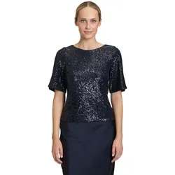 Vera Mont Pailletten-Bluse mit Flügelärmeln - Elegantes Damenoberteil in Nachtblau, figurbetont und ideal für festliche Anlässe. Das Paillettentop bietet hohen Tragekomfort und einen stilvollen Rundhalsausschnitt.